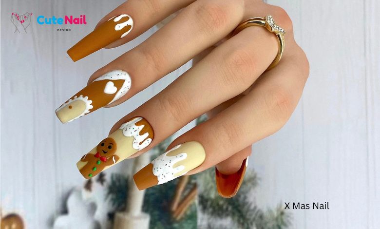 Christmas Press on Nails Short Almond 