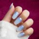 White-Blue-Ombre-Glitter Nail Sticker Blue White Ombre Nail Wrap Holographic Glitter Nail Strip